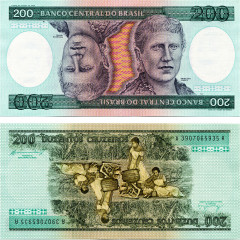 200 крузейро 1984 г - Бразилия (Pick 199b) UNC