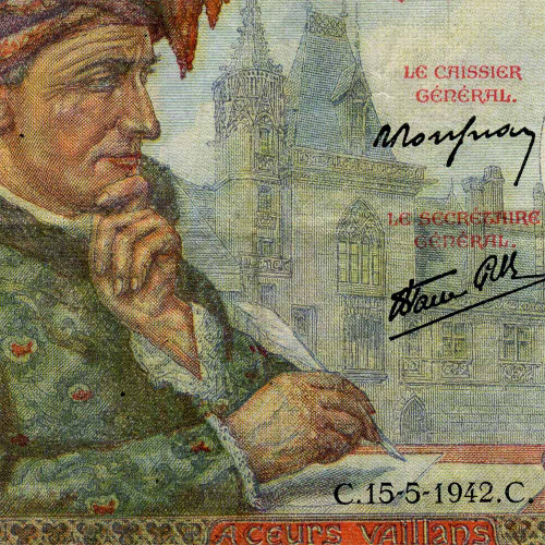 50 франков 1942 года - Франция (Жак Кёр) (Pick 93) F-VF