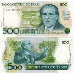 500 крузадо 1988 года - Бразилия (Pick 212d) UNC