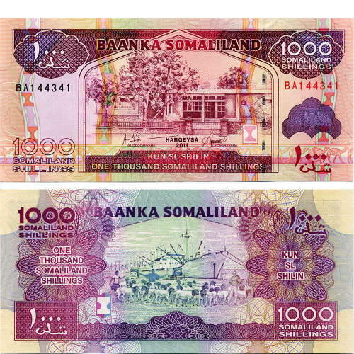 1000 шиллингов 2011 года - Сомалиленд (Pick 20а) UNC