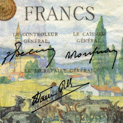 1000 франков 1942 года - Франция (Pick 102 (Богиня Деметра) F-VF
