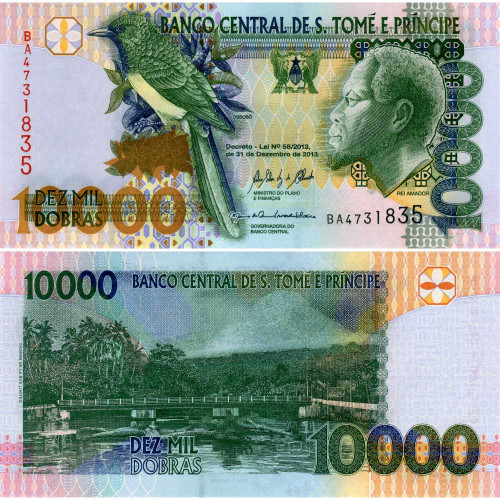 10000 добр 2013 года - Сан-Томе и Принсипи (Pick 66.d) UNC