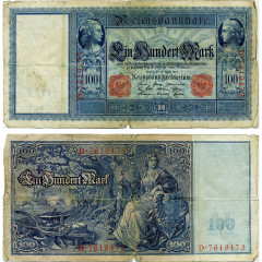 100 марок 1910 года - Германия (Pick 42) G-VG