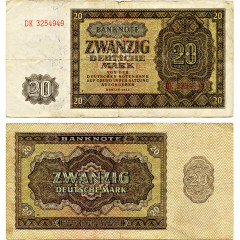 20 марок 1948 года - ГДР (Pick 13.b) VF