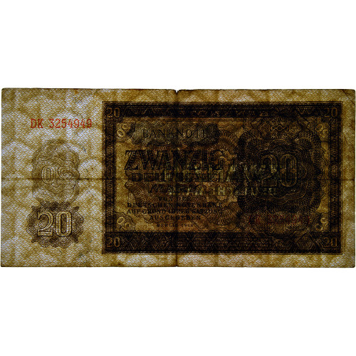 20 марок 1948 года - ГДР (Pick 13.b) VF