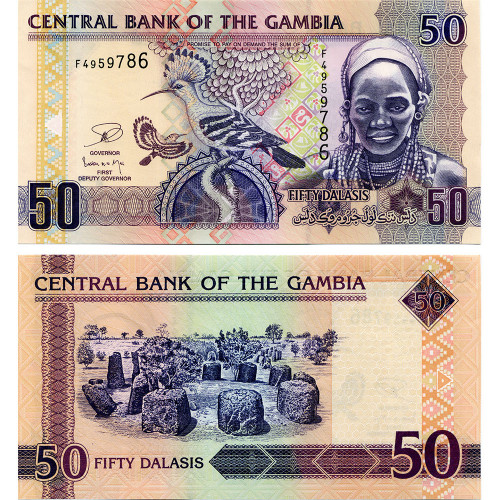 50 даласи 2013 года - Гамбия (Pick 28) UNC