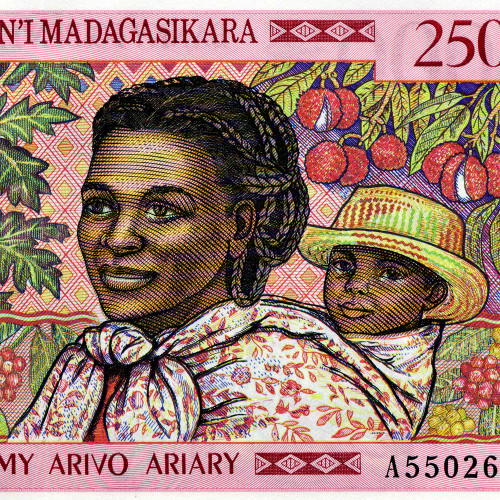 25000 франков 1998 года - Мадагаскар (Pick 82) XF