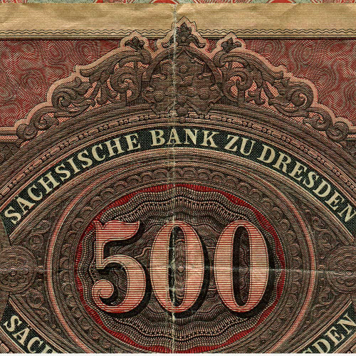 500 марок 1911 года - Саксония (P# S953) G-VG