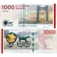 1000 крон 2009 (2011) гг. - Дания (Pick 69) UNC