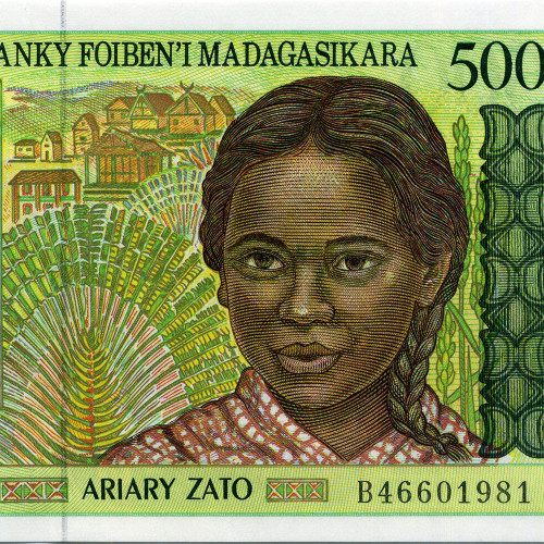 500 франков 1994 года - Мадагаскар (Pick 75) aUNC