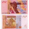 1000 франков 2023 года - Кот-д'Ивуар (Pick 115A) UNC