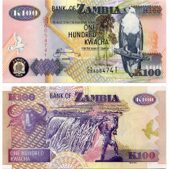 100 квача 2009 года - Замбия (Pick 38) UNC