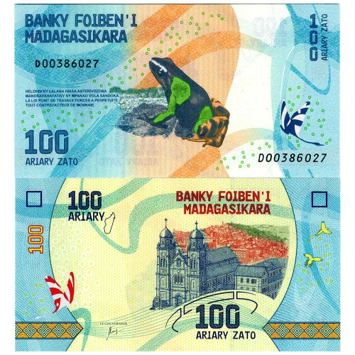 100 ариари 2017 года - Мадагаскар (Pick 97.a) UNC
