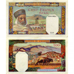 100 франков 1945 года - Алжир (Pick 88) XF