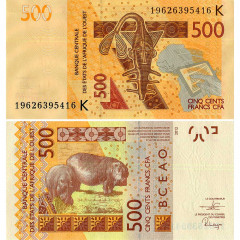 500 франков 2019 года - Сенегал UNC