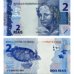 2 реала 2010(2022) года - Бразилия (Pick 252f)) UNC