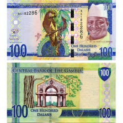 100 даласи 2015 года — Гамбия UNC