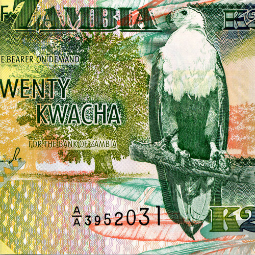 20 квача 1992 года - Замбия (Pick 36) UNC