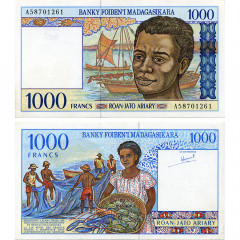1000 франков 1994 года - Мадагаскар (Pick 76) UNC