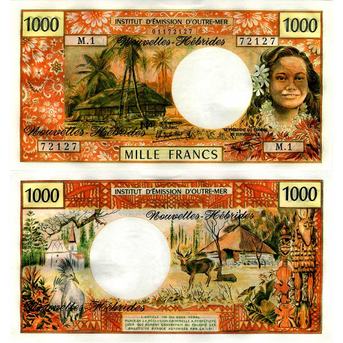 1000 франков 1979 года - Новые Гибриды (Pick# 20) UNC
