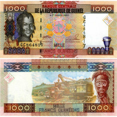 1000 франков 2006 года - Гвинея (Pick 40) UNC