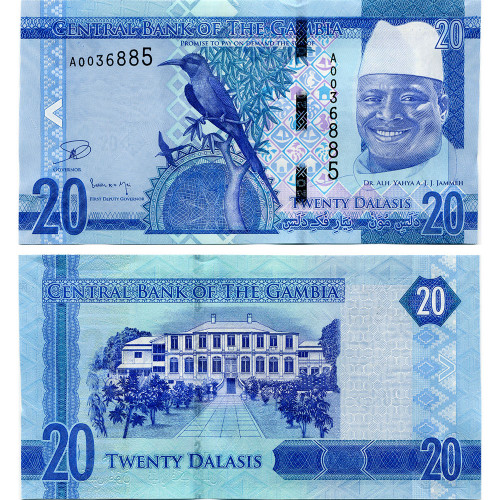 20 даласи 2015 года — Гамбия UNC