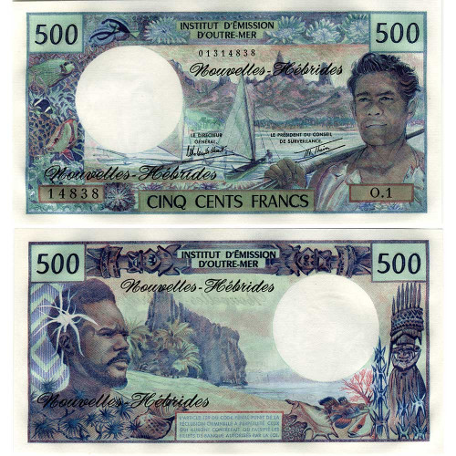 500 франков 1979 года - Новые Гибриды (Pick19) UNC