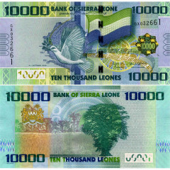 10000 леоне 2018 года - Сьерра-Леоне (Pick 33) UNC