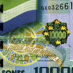10000 леоне 2018 года - Сьерра-Леоне (Pick 33) UNC