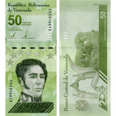 50 боливар 2021 года - Венесуэла (Pick W118) UNC