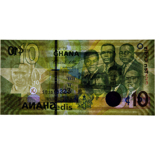 10 седи 2007-2011 гг - Гана (Pick 39) UNC