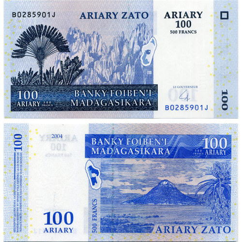 100 ариари 2004 года - Мадагаскар (Pick 86.b) UNC