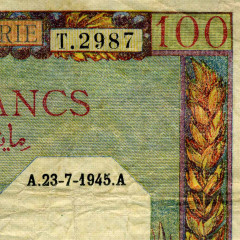 100 франков 1945 года - Алжир (Pick 88) G-VG