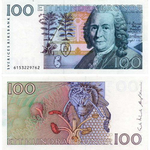 100 крон 1986-2000 гг. - Швеция (Pick 57) XF