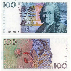 100 крон 1986-2000 гг. - Швеция (Pick 57) XF