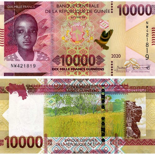 10000 франков 2020 года - Гвинея (Pick W49A) UNC