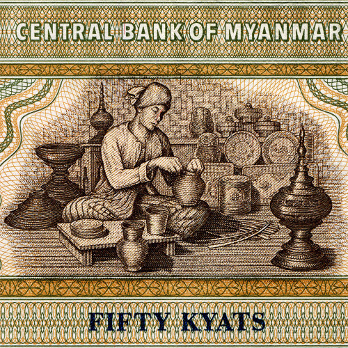 50 кьят 1994-1997 гг - Мьянма (Pick# 73) UNC