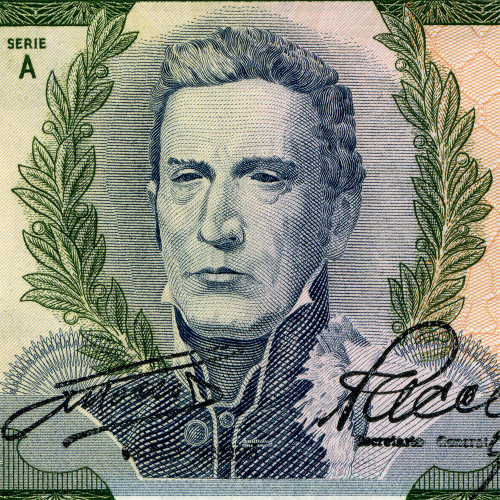 0.50 новых песо на 500 песо 1967 года - Уругвай (Pick 54) UNC