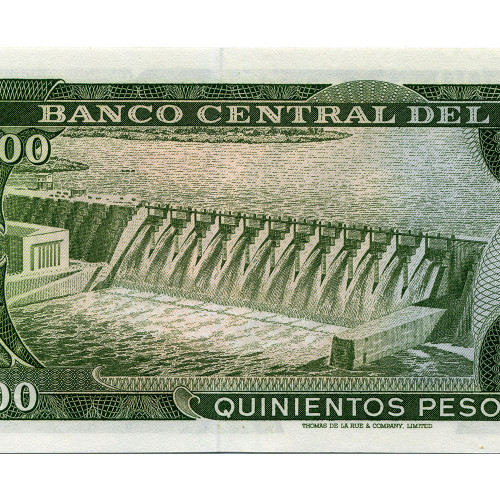 0.50 новых песо на 500 песо 1967 года - Уругвай (Pick 54) UNC