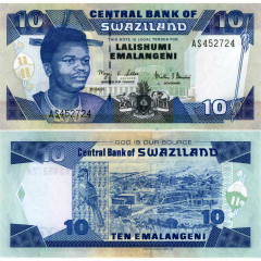 10 эмалангени 2001 года - Свазиленд (Pick 29a) UNC
