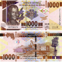 1000 франков 2018 года - Гвинея (Pick 48) UNC