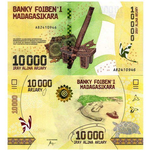 10000 ариари 2017 года - Мадагаскар (Pick #103) UNC