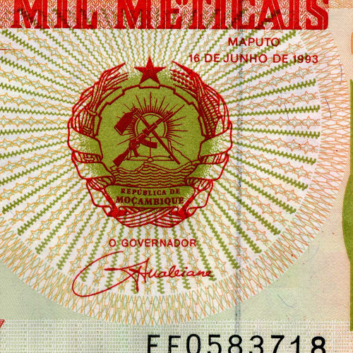 100000 метикал 1993 года - Мозамбик (Pick 139) UNC