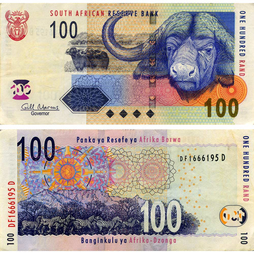 100 рэндов 2005 (2009) года - ЮАР (Pick 131b) F-VF