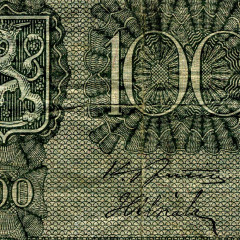 100 марок 1945 года - Финляндия - Литера В (Pick 88) G-VG