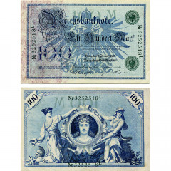 100 марок 1908 года - Германия (Pick 34) F-VF