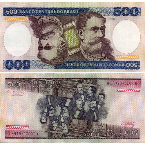 500 крузейро 1981-1985 гг - Бразилия (Pick 200) aUNC - пятна