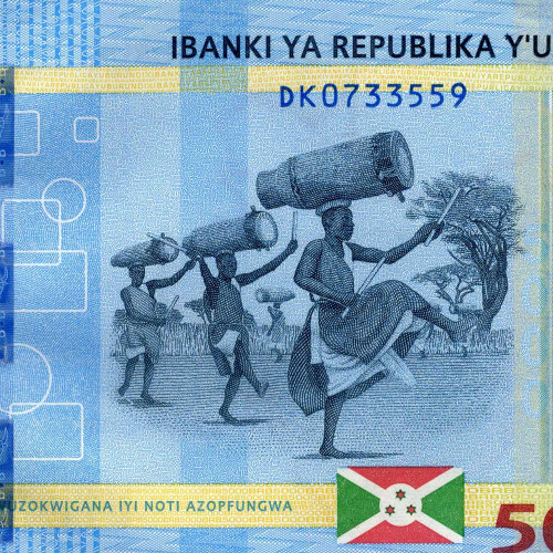 5000 франков 2018 года - Бурунди (Pick 53) UNC