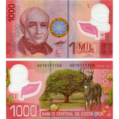 1000 колонов 2009 года - Коста-Рика) UNC