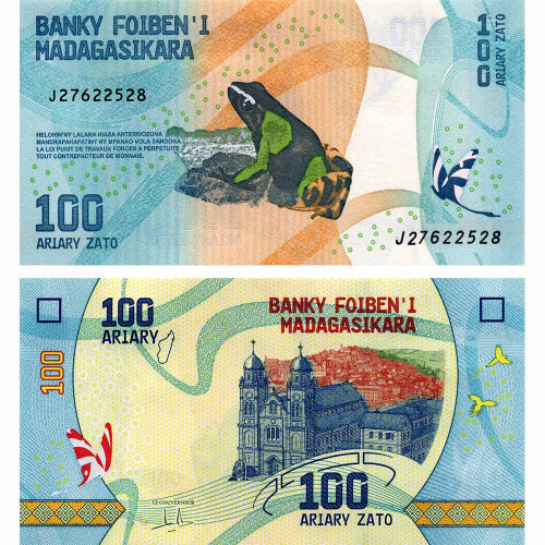 100 ариари 2017 года (2022) - Мадагаскар (Pick 97.b) UNC